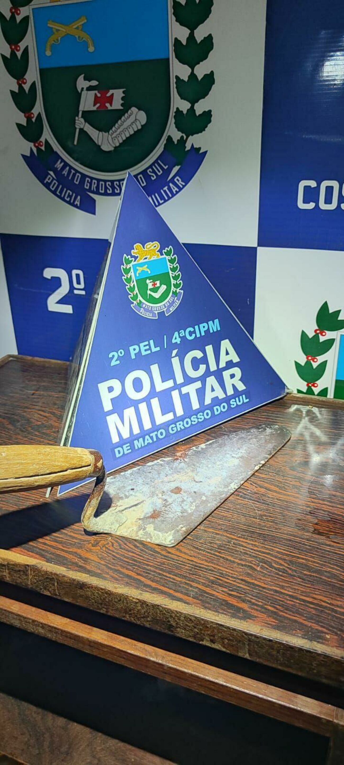 Ilustração da notícia Mulher é presa após agredir homem com colher de pedreiro em Costa Rica da MS Todo dia